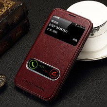 Для Samsung Galaxy Note II 2 N7100 чехол роскошные искусственная кожа окно стенд флип-дизайн крышка телефона чехол новое горячий стиль