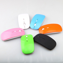 Ultra thin usb optical wireless mouse 2.4g wireless Rceiver USB optical mouse for computer laptop desktop pc 5 candy color