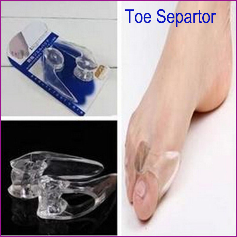 New 2015 Transparent Silicone Toe Separator Gel Separators Stretchers Bunion Protector Straightener Corrector Alignment Thumb