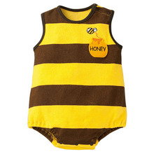 Cute 6 Pattern 0-12M Baby Cartoon Suit Infant Toddler Cotton Jumpsuit One-Piece FU6