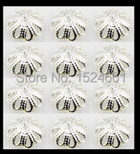 wholesale free ship 500pcs 7mm silver flower bead caps lot charms tibetan hematite spacer spacers retro