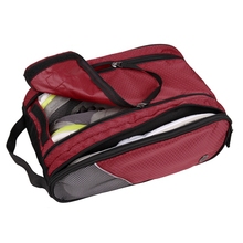 Portable Waterproof Breathable Shoes Bag Unisex Red Travel Shoes Bag Little Luggage Travel Bags