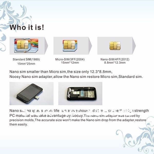 4  1 Noosy Nano Sim   iphone '  4 / 4S / 5 5S 5c  samsung  SONY    - Sim   