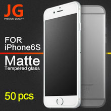 JG 50pcs/lot 9H Matte Tempered Glass Front Screen Protector for iphone 6plus 6Splus No Fingerprint Film Frosted Glass 5.5 inch