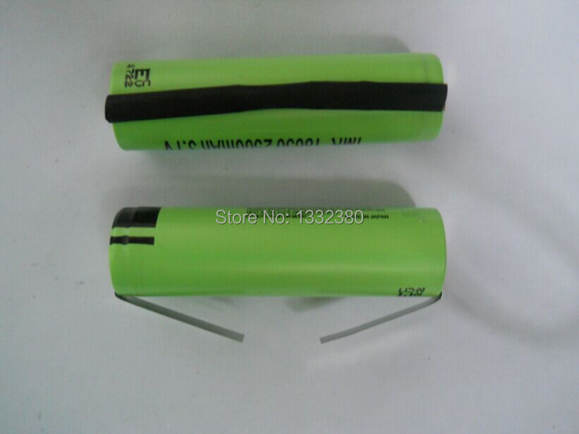 (50pcs/lot free shippping) NCR18650B 3400mah for 18650  panasonic 18650B battery with tabs