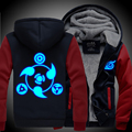 New winter coats NARUTO hoodie jackets light Anime Hooded Zipper men thick cardigan Sharingan