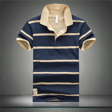 Free Shipping New Brands Men’s Summer Collar Polo Shirt Casual Striped Male Business Polo Shirts Short Sleeve Camisa Plus Size
