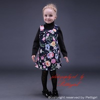 New Arrival Kids Girls Sleeveless Tank Flower Dress Retail Children Clothing GD80928-8