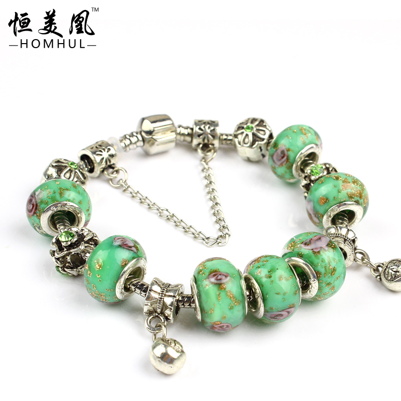 Free-Shipping-Hot-Sale-925-Silver-Bead-Bracelet-Fits-Europe-Pandora-Charm-Bracelets-with-Murano ...