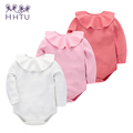 HHTU Baby Clothes Falbala Package Fart Clothing Long Sleeve Newborn Rompers Girls Boys Jumpsuit Children Cotton