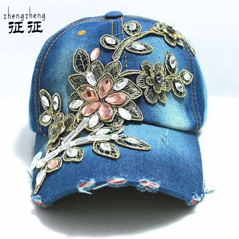wholesale 2014 fall fashion Denim Baseball cap Sports Hat cap canvas Snapback caps hat for women