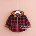 2016 autumn and winter boys and girls plus velvet thick cotton baby children padded jacket coat
