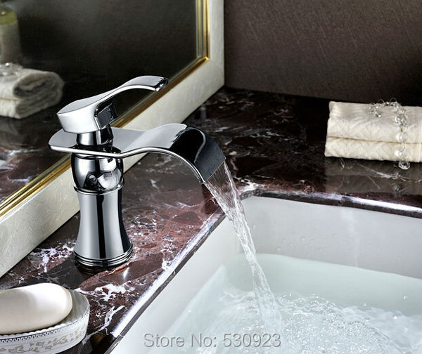 Newly Euro Style Bathroom Sink Faucet Mixer Tap Single Handle Single Hole Chrome Finish Basin Faucet Vessel Tap