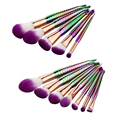 5 7pcs Professional Purple Fiber Makeup Comestic Brush Set Foundation Blusher Face Powder Brushes