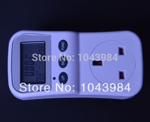 Uk Plug energía eléctrica medidor de ahorro consumo analizador del Monitor con Factor de potencia Display LCD