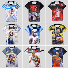 Paul George LeBron James Stephen Curry History 3D Print T-shirt Cotton Unisex Tee Boy Shirts Teen Summer Loose Homme Fans Tops
