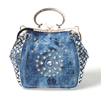 2014 mujeres de moda bolso vintage denim diamante bolsa shell bolsa de ...
