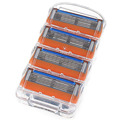 4PCS lot Yellow Mens 5 1 layers Blade Razor Blade Sharp Safety Compatible Razor Blades Replacement