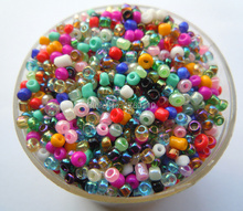 Free Shipping Hot Mixed Colors Shining 1000Pcs 2mm Czech Glass Seed Spacer Beads Jewelry Making DIY Pick 46 Colors