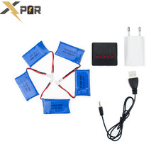 5pcs Syma X5 RC Lipo Battery 3.7V 850mah 25C With New Charger For Syma X5C X5SW X5SC CX30 CX-30 W Airplanes Drone Battery Top