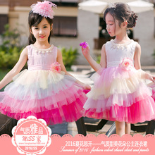 New 2016 Flower Girl Christening Party Pageant Dress Baby First Communion Dresses Toddler Gowns Child Bridesmaid Dress