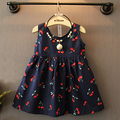 Girls Dress Summer 2016 Girl Flower Dress Baby Sleeveless Dresses Children Bownot Dresses Kids Party Princess