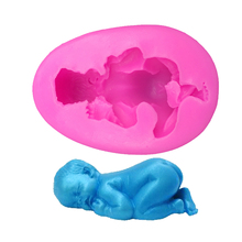 3D baby fondant cake decorating Jelly pudding Liquid silicone baking tools /silicone mold kitchen accessories cupcake stencil
