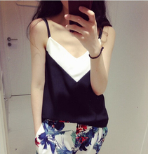 2015 Summer Style Sexy Womens Sleeveless Halter Blouses Casual Vest Loose Chiffon Blouse V Neck Tank Tops Plus Size White Blusas