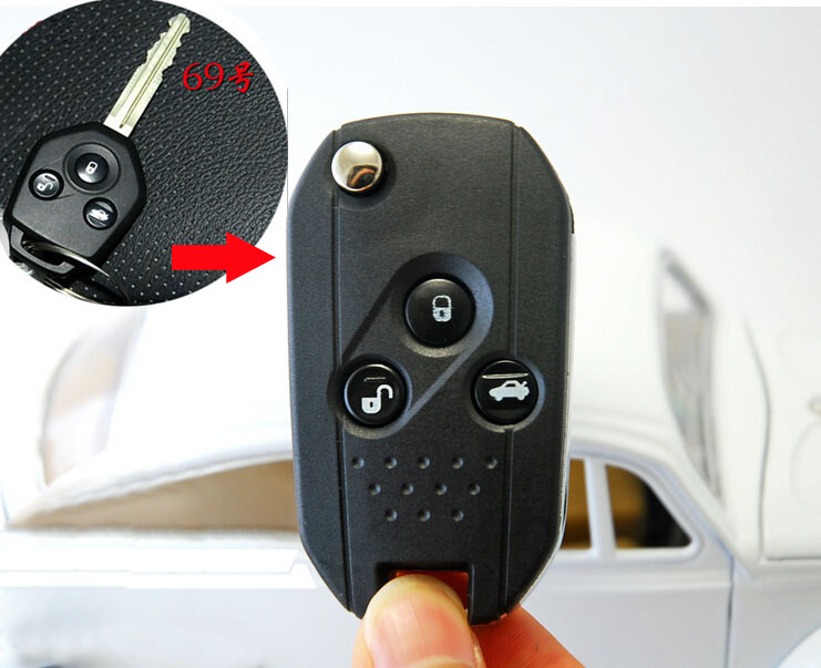 3 Button Modified Flip Folding remote Key Shell Case For Subaru XV Forester Legacy Outback Keyless Entry  Fob Key cover