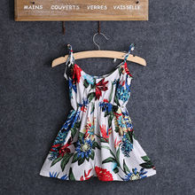 Dress Brand Girls Loose Dress Flower Casual Loose Children Floral Print Cute Sleeveless Summer Party Dresses
