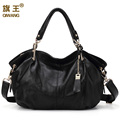 Qiwang Women Genuine Leather Hobo Bag Female Real Leather Handbag Luxury Brand Office Fashion Bag Laptop