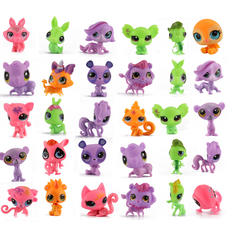 lps toy pet shop mini small animal pet doll Cute Cat Dog Lizard Animals doll pokemon