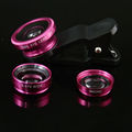 HOT SELLing Universal Clip 3 in 1 Fish Eye Wide Angle Macro Fisheye Mobile Phone Lens