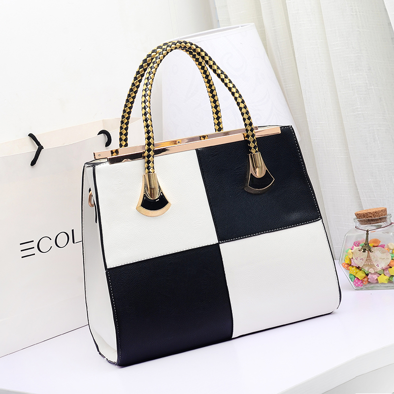 new 2014 Black and white color women&#39;s clutch leather handbags designers brand travel channel ...