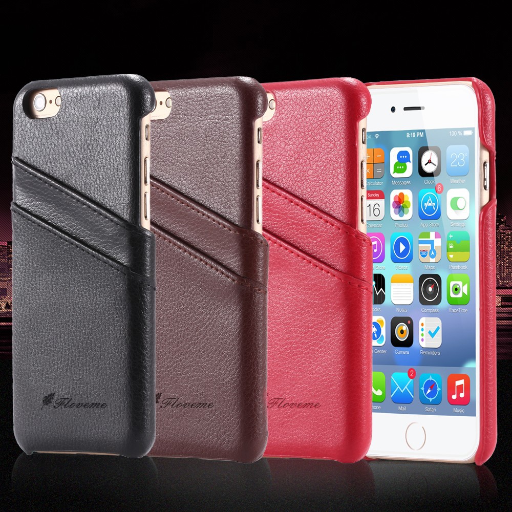 For iPhone 5 Genuine Embossed Leather Back Case For iPhone 5 5S Lychee Skin Retro With