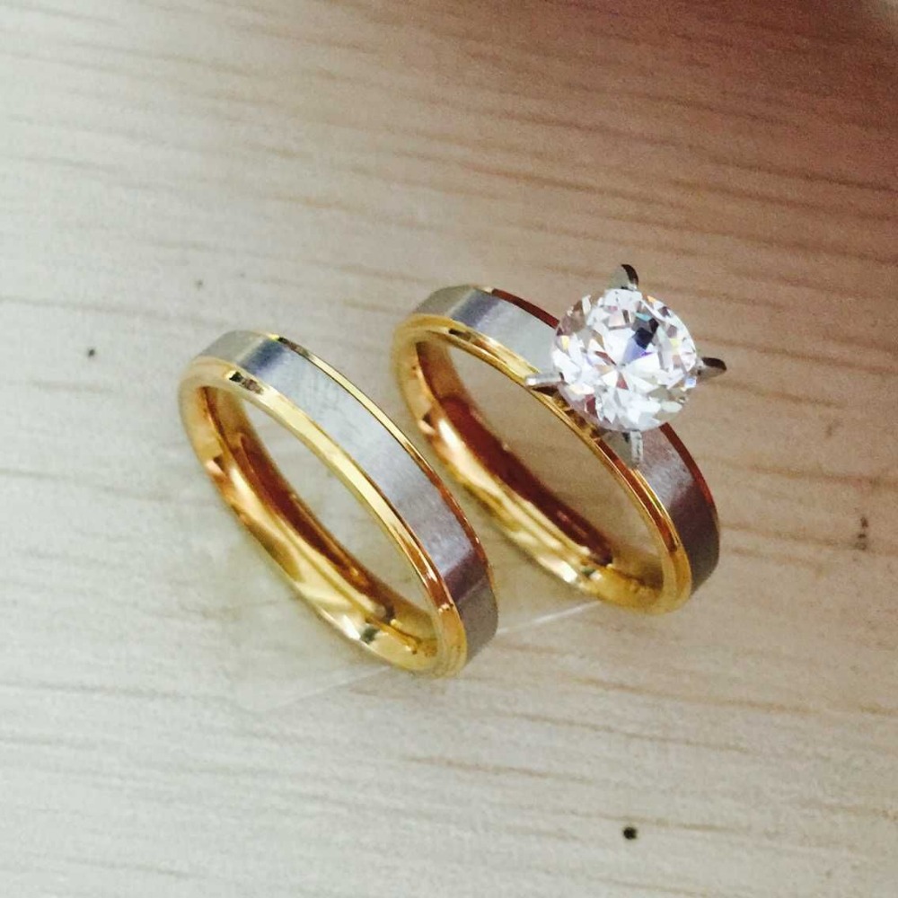 Wedding engagement rings pair
