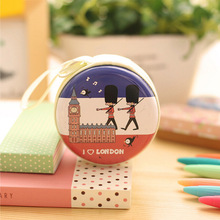 New Fashion Korean Creative Coin Purse British Style Coin Bag Mini Headset Pouch Circular Purse London