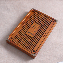 New arrival For tea Chinese kung fu tea dish manufacturing Imitation wood tea tray 4style can