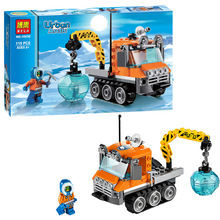 119 ШТ. Бела 10438 Город Арктических Льдов Гусеничный Explorer Minifigure Треков Базовый Лагерь Здание Набор Игрушек Блоки Совместимы