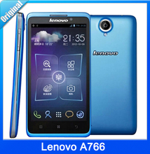 Original Lenovo A766 MTK6589 Quad Core Mobile Phone 5 inch IPS 4GB ROM Android 4.1 5.0MP Dual Sim 3G WCDMA Russian Smartphone