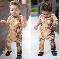 2016 new autumn and winter baby Romper cute lion pattern climbing clothes winter outwear baby boy
