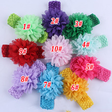 Baby Chiffon Flower Hairband Hair Accessories Baby Girls Lace Headband Infant Girl Hair Weave Band Childern