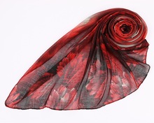 Autumn and Spring scarf women newest design fashion women s long scarf leaves print viole scarves