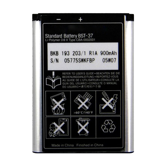 900 мАч мобильного телефона аккумулятор BST-37 BST 37 для Sony Ericsson K758C S600C V600 V600i W550C W550I W600 W600c W700 W710 W710C W800