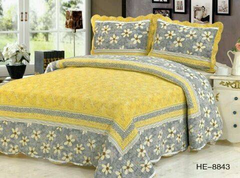 100% Cotton Washed Quilt Pastoral style 3/4piece Bed Cover set High end Bedclothes bedding set bedspread