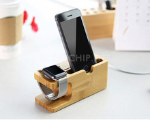 50pcs/lot portable universal Wooden phone holder Bamboo watch stand holder for iphone Wrist Watch display Stand Phone Holder