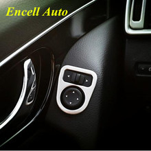 Hot New Stainless Steel Highlight Interior Rearview mirror adjustment light box sticker For Nissan Qashqai J11 2014 2015 2016