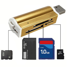 2015 Hot Multifunctional Lighter Shape USB2.0 Micro SD TF MMC SDHC MS Memory Card Reader 63BE