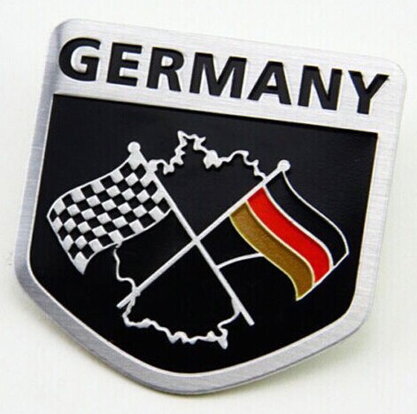New GERMANY German font b Chequered b font Flag Car Badge Emblem Decal Sticker Boot Rear