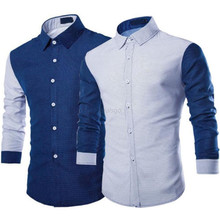 Men Slim Fit Dress Shirts Celebrity Fashion Business Casual Long Sleeve Fomal Shirt Top PY1 P18 KR2